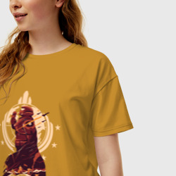Женская футболка хлопок Oversize Адские десантники с супер земли Helldivers - фото 2
