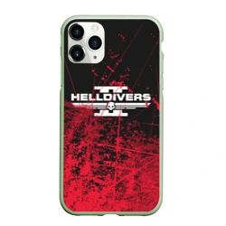 Чехол для iPhone 11 Pro Max матовый Helldivers 2 red