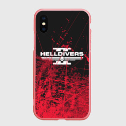 Чехол для iPhone XS Max матовый Helldivers 2 red