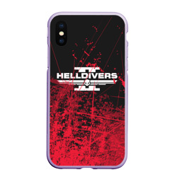 Чехол для iPhone XS Max матовый Helldivers 2 red