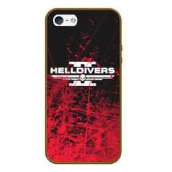 Чехол для iPhone 5/5S матовый Helldivers 2 red