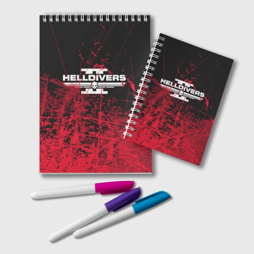 Блокнот Helldivers 2 red