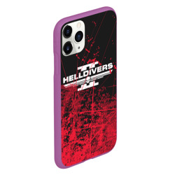 Чехол для iPhone 11 Pro матовый Helldivers 2 red - фото 2