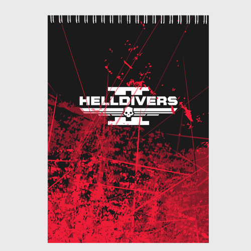 Скетчбук Helldivers 2 red, цвет белый