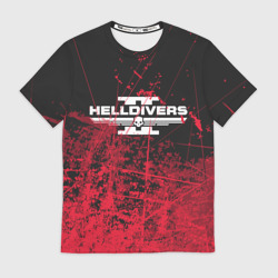 Мужская футболка 3D Helldivers 2 red