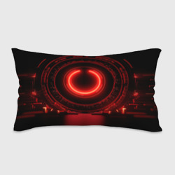 Красная неоновая абстракция в космическом  стиле – Подушка 3D антистресс с принтом купить