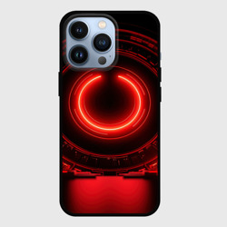Красная неоновая абстракция в космическом  стиле – Чехол для iPhone 13 Pro с принтом купить