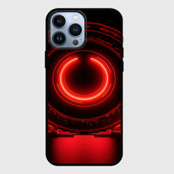 Красная неоновая абстракция в космическом  стиле – Чехол для iPhone 13 Pro Max с принтом купить