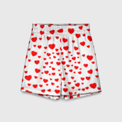 Детские спортивные шорты 3D Любовь паттерн сердца