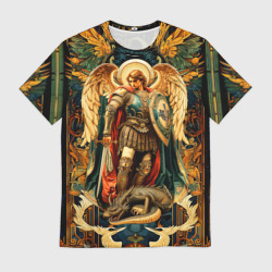 Мужская футболка 3D Архангел Михаил