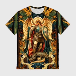 Мужская футболка 3D Архангел Михаил