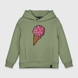 Детское худи Oversize хлопок Brain ice cream