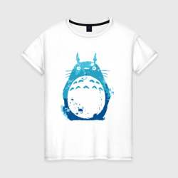 Женская футболка хлопок Blue Totoro