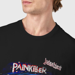 Футболка с принтом Judas Priest Painkiller 2 для женщины, вид на модели спереди №4. Цвет основы: черный
