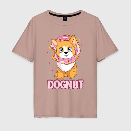 Мужская футболка хлопок Oversize с принтом Dognut, вид спереди #2