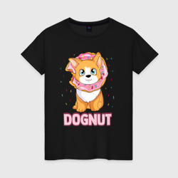 Dognut – Женская футболка хлопок с принтом купить со скидкой в -20%