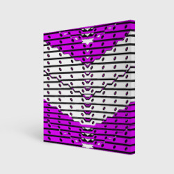 Холст квадратный Фиолетово-белая техно броня