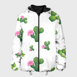 Мужская куртка 3D Мексиканские кактусы с цветами