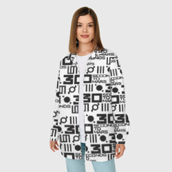 Женская рубашка oversize 3D Thirty Seconds to Mars pattern rock - фото 2