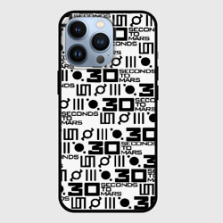 Чехол для iPhone 13 Pro Thirty Seconds to Mars pattern rock