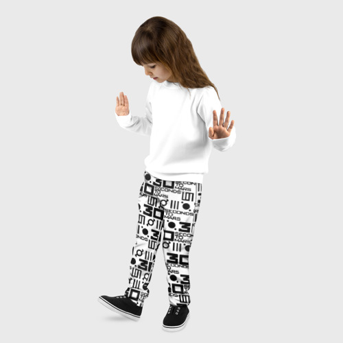 Детские брюки 3D Thirty Seconds to Mars pattern rock, цвет 3D печать - фото 3