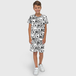 Детский костюм с шортами 3D Thirty Seconds to Mars pattern rock - фото 2