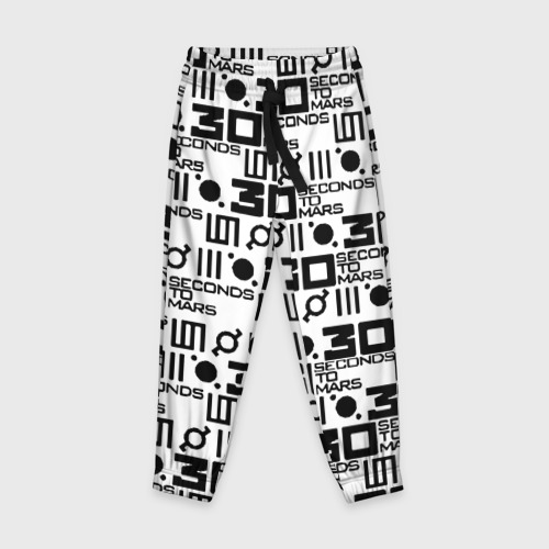 Детские брюки 3D Thirty Seconds to Mars pattern rock, цвет 3D печать