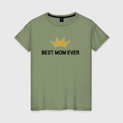 Лучшая мама в мире с короной – Женская футболка хлопок с принтом купить со скидкой в -20%