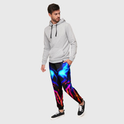 Мужские брюки 3D Неоновый киберкостюм - фото 2