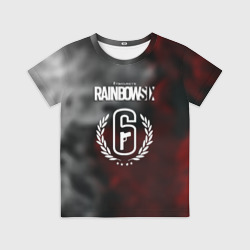 Детская футболка 3D Rainbow six gradient fire