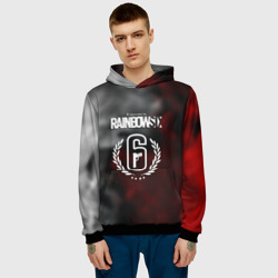 Мужская толстовка 3D Rainbow six gradient fire - фото 2