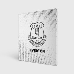 Холст квадратный Everton с потертостями на светлом фоне