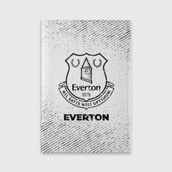 Обложка для паспорта матовая кожа Everton с потертостями на светлом фоне
