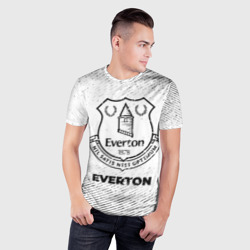 Мужская футболка 3D Slim Everton с потертостями на светлом фоне - фото 2