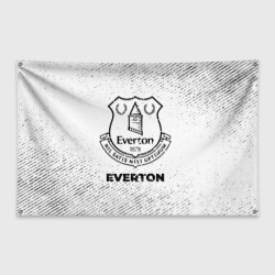 Флаг-баннер Everton с потертостями на светлом фоне