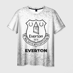 Мужская футболка 3D Everton с потертостями на светлом фоне