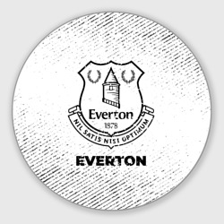 Круглый коврик для мышки Everton с потертостями на светлом фоне