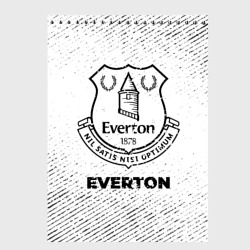 Скетчбук Everton с потертостями на светлом фоне