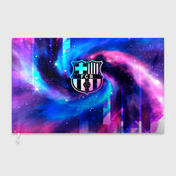 Флаг 3D Barcelona неоновый космос
