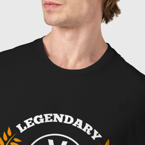 Мужская футболка хлопок Лого Borussia и надпись legendary football club, цвет черный - фото 6