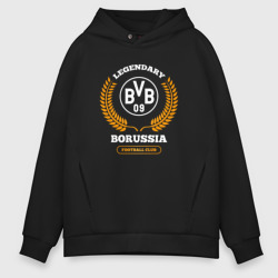 Мужское худи Oversize хлопок Лого Borussia и надпись legendary football club