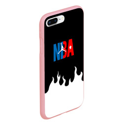 Чехол для iPhone 7Plus/8 Plus матовый Баскетбол нба огонь - фото 2