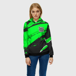 Женская толстовка 3D Bayer 04 sport green - фото 2