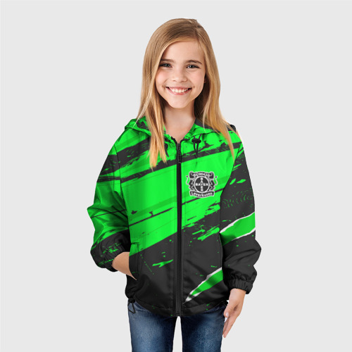 Детская ветровка 3D Bayer 04 sport green, цвет черный - фото 4