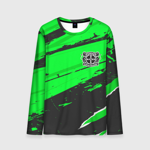 Мужской лонгслив 3D Bayer 04 sport green, цвет 3D печать