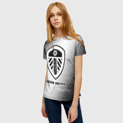 Женская футболка 3D Leeds United sport на светлом фоне - фото 2