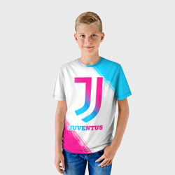 Детская футболка 3D Juventus neon gradient style - фото 2
