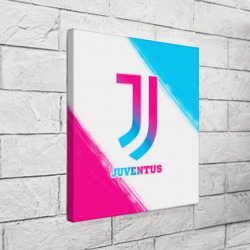 Холст квадратный Juventus neon gradient style - фото 2