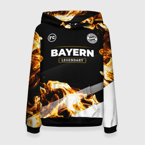 Женская толстовка 3D Bayern legendary sport fire, цвет 3D печать