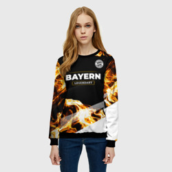 Женский свитшот 3D Bayern legendary sport fire - фото 2